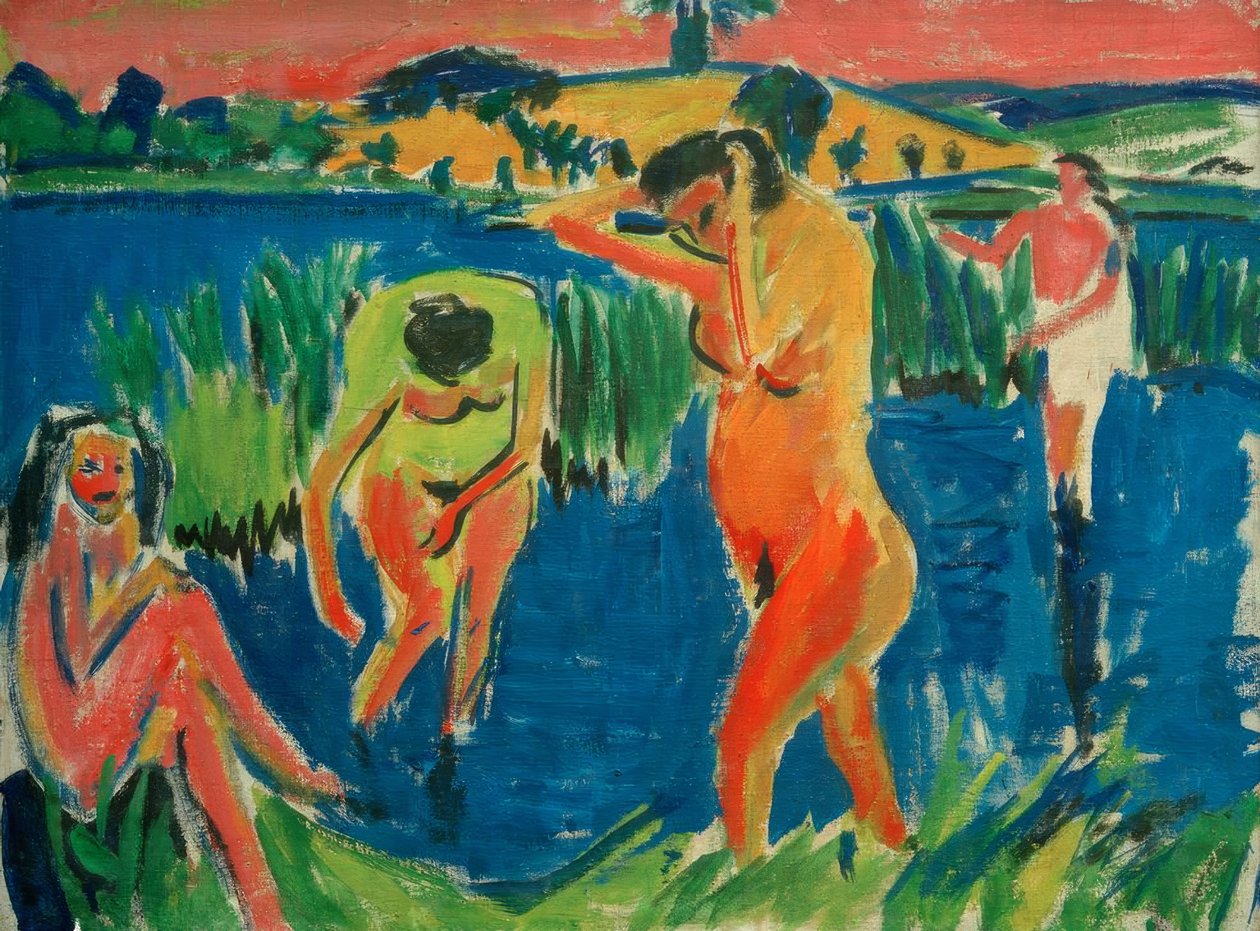 Dört Yıkananlar by Ernst Ludwig Kirchner