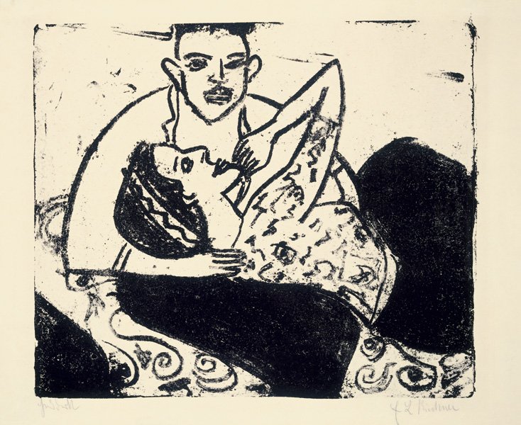 reklamcı kız by Ernst Ludwig Kirchner
