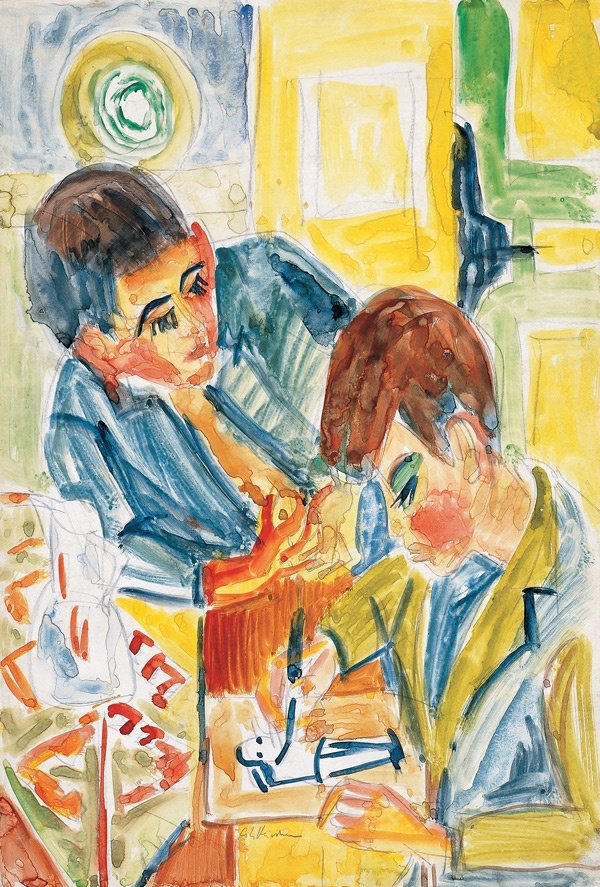 Erkek çizim by Ernst Ludwig Kirchner