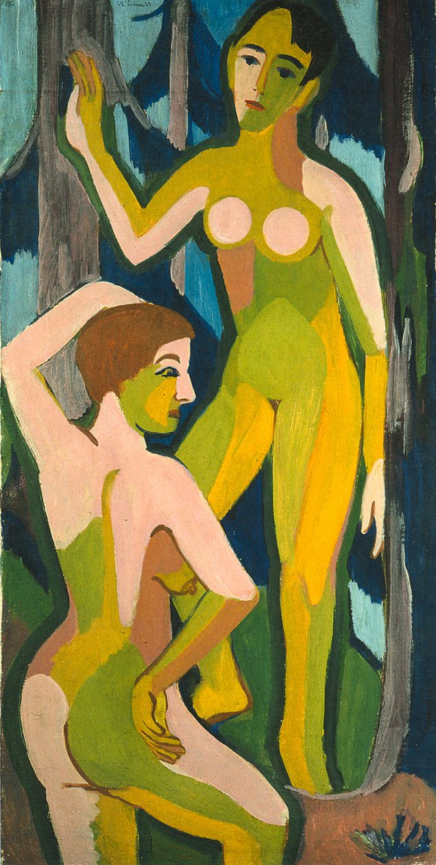 Ormanda iki çıplak by Ernst Ludwig Kirchner