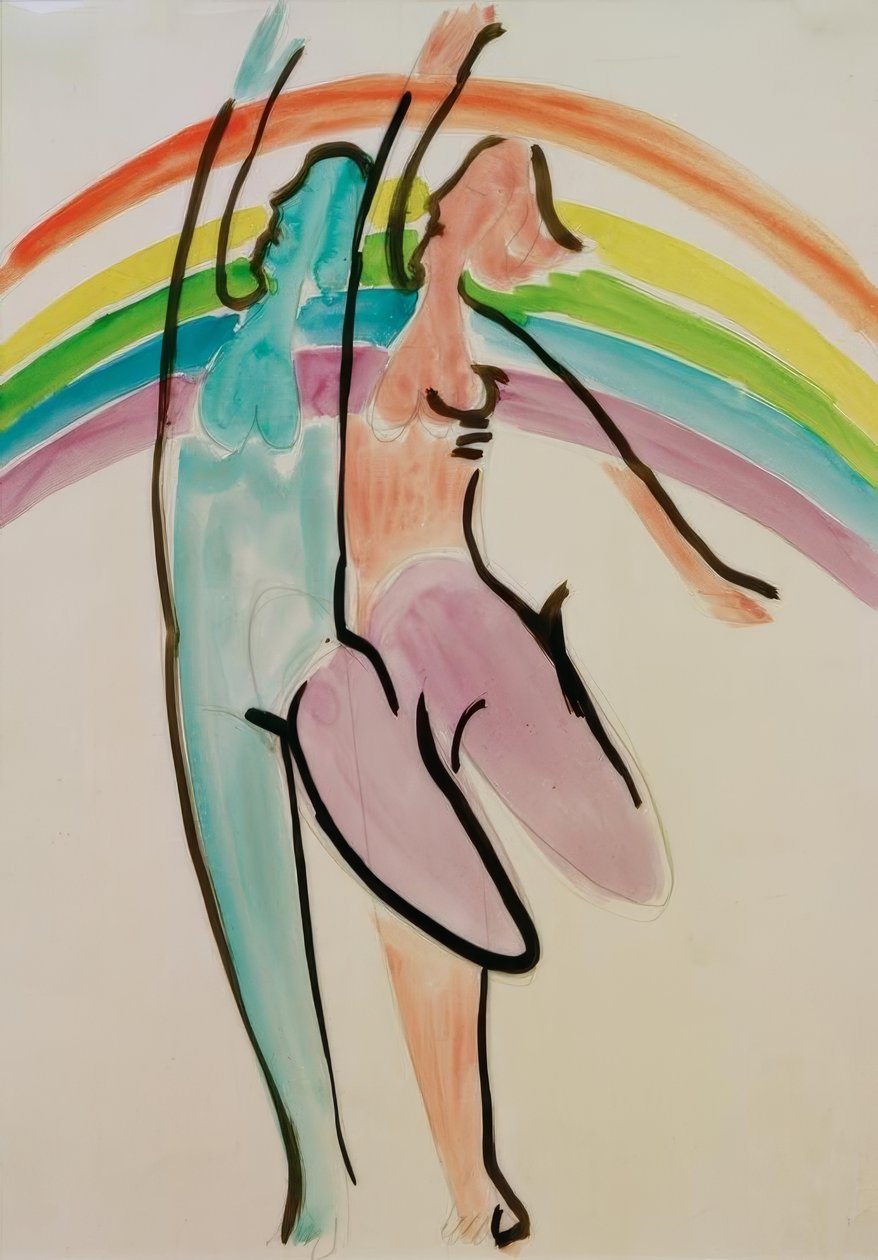 iki dansçı by Ernst Ludwig Kirchner