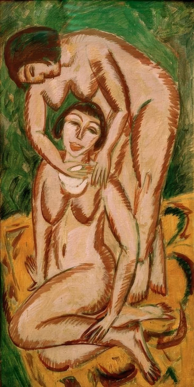 Portre formatında iki çıplak kadın by Ernst Ludwig Kirchner