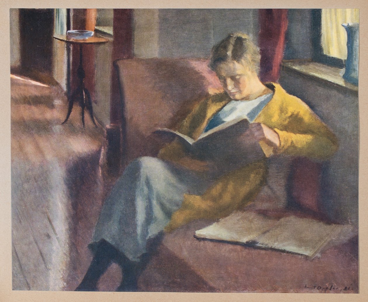 okuma kız by Ernst Oppler