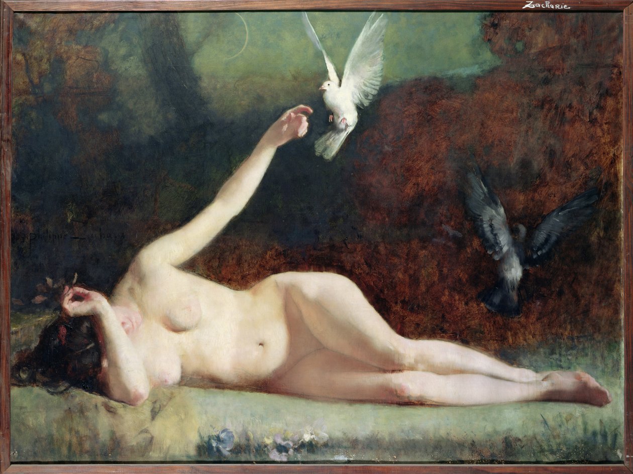 Güvercinli Kadın, 1883 dolayları by Ernst Philippe Zacharie