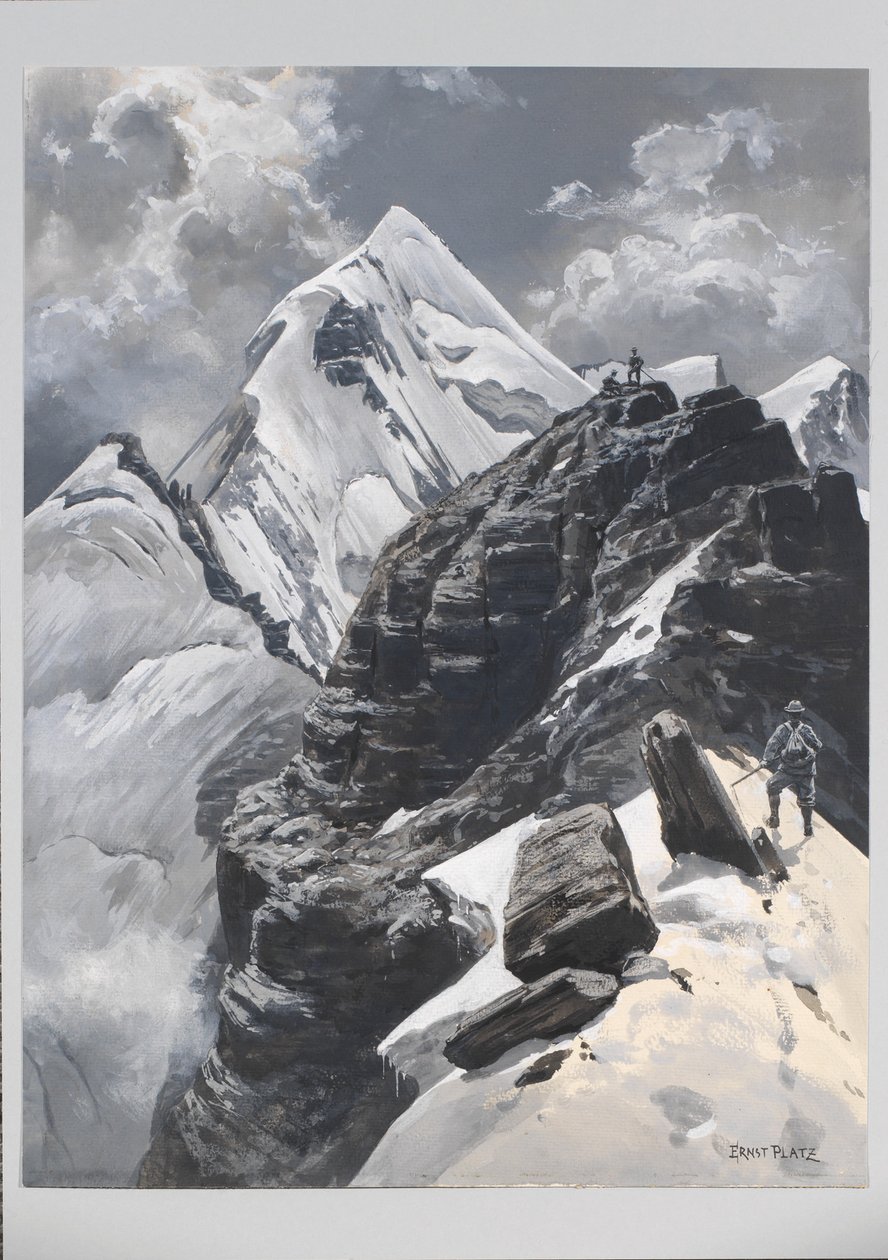 Ernst Platz, Schollhornplatte, Watzmann Ostwand by Ernst Platz