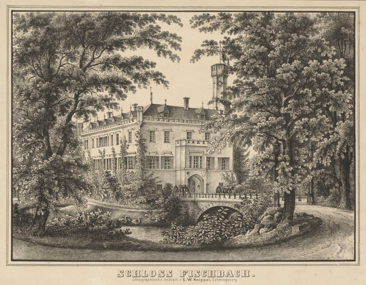 Fischbach Kalesi, 183 x 250 mm by Ernst Wilhelm Knippel