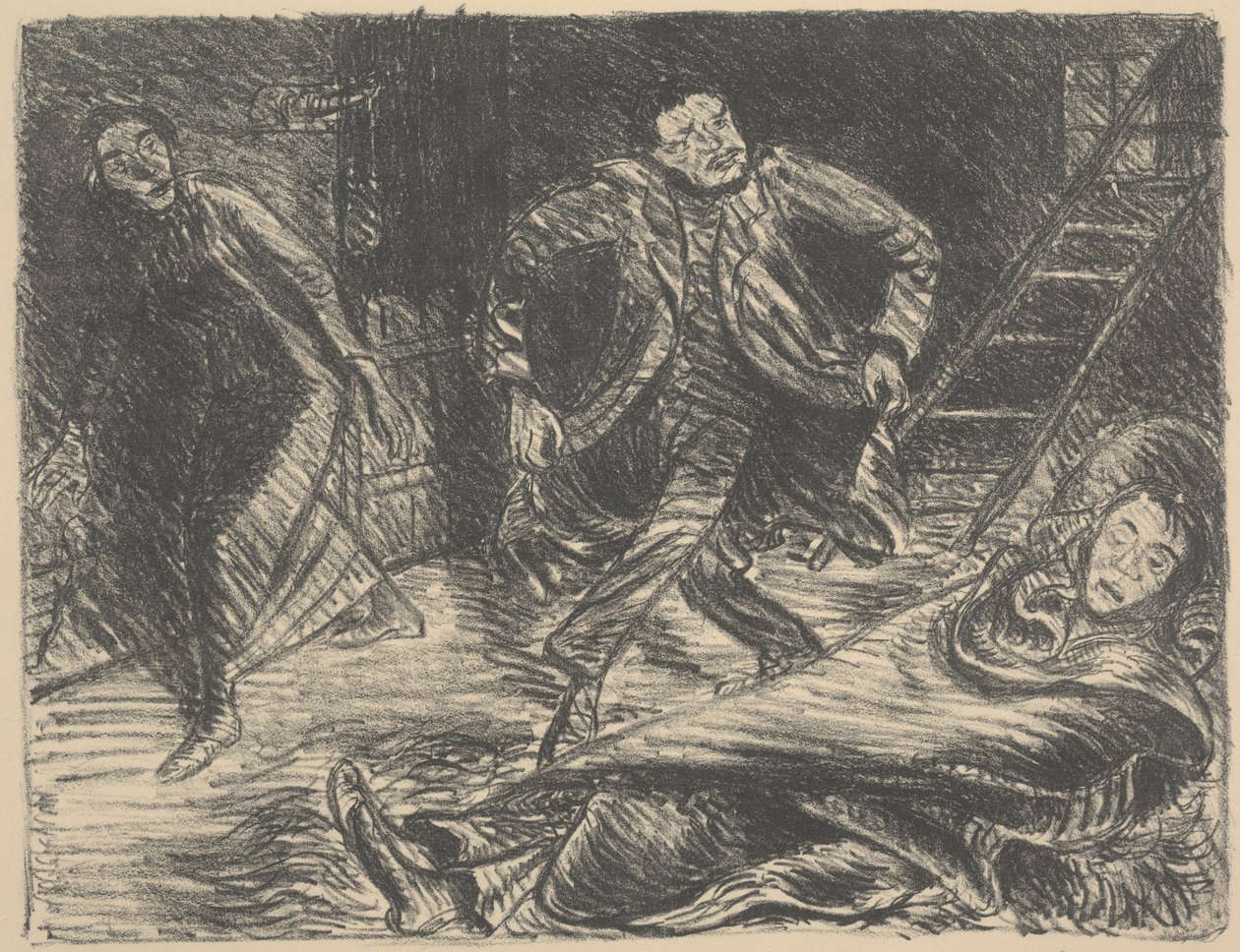 Çaresiz Dans, "Der Arme Vetter (Zavallı Kuzen)" oyununun illüstrasyonu by Ernst Barlach