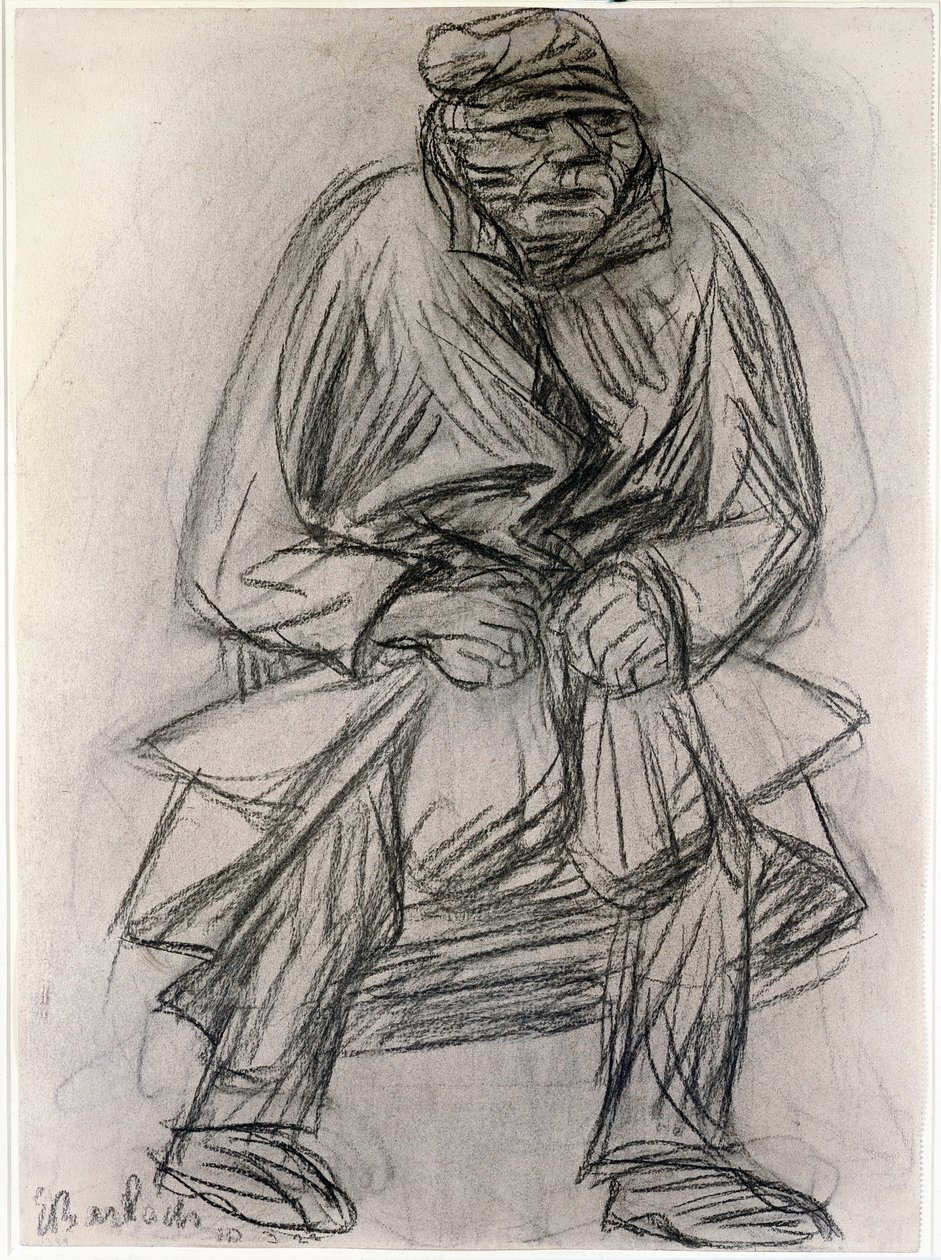 Bir dilenci figürü. Ernst Barlach