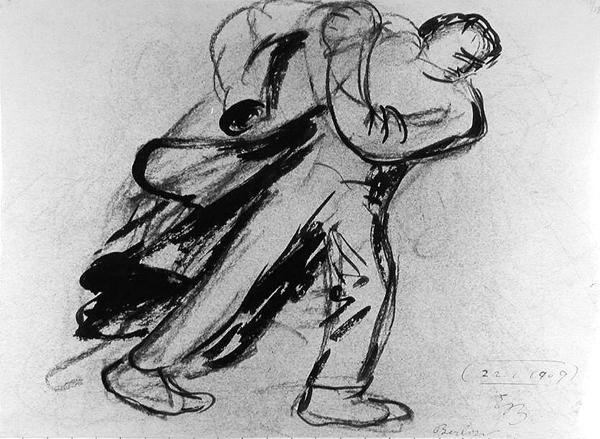 Adam paltosunu giyiyor by Ernst Barlach