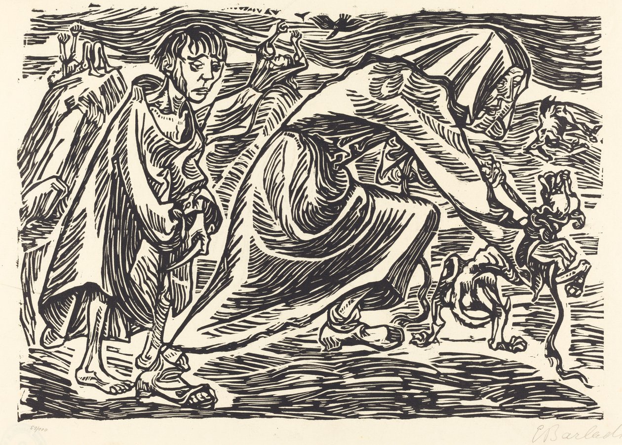 Köpek Avcısı, 1919. by Ernst Barlach