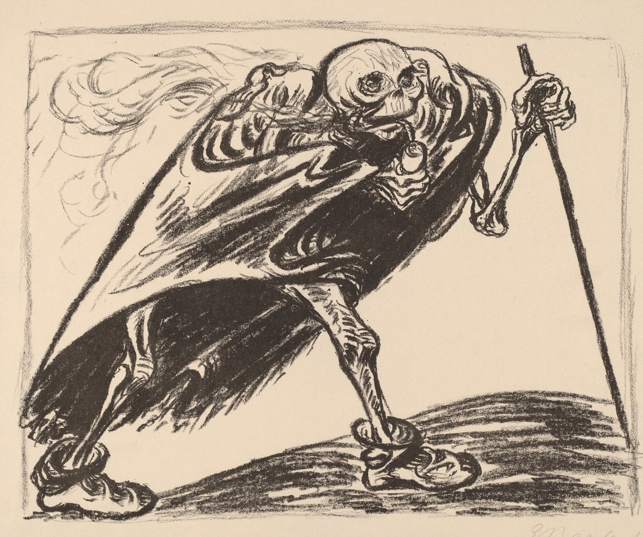 Gezici Ölüm, 1923. by Ernst Barlach
