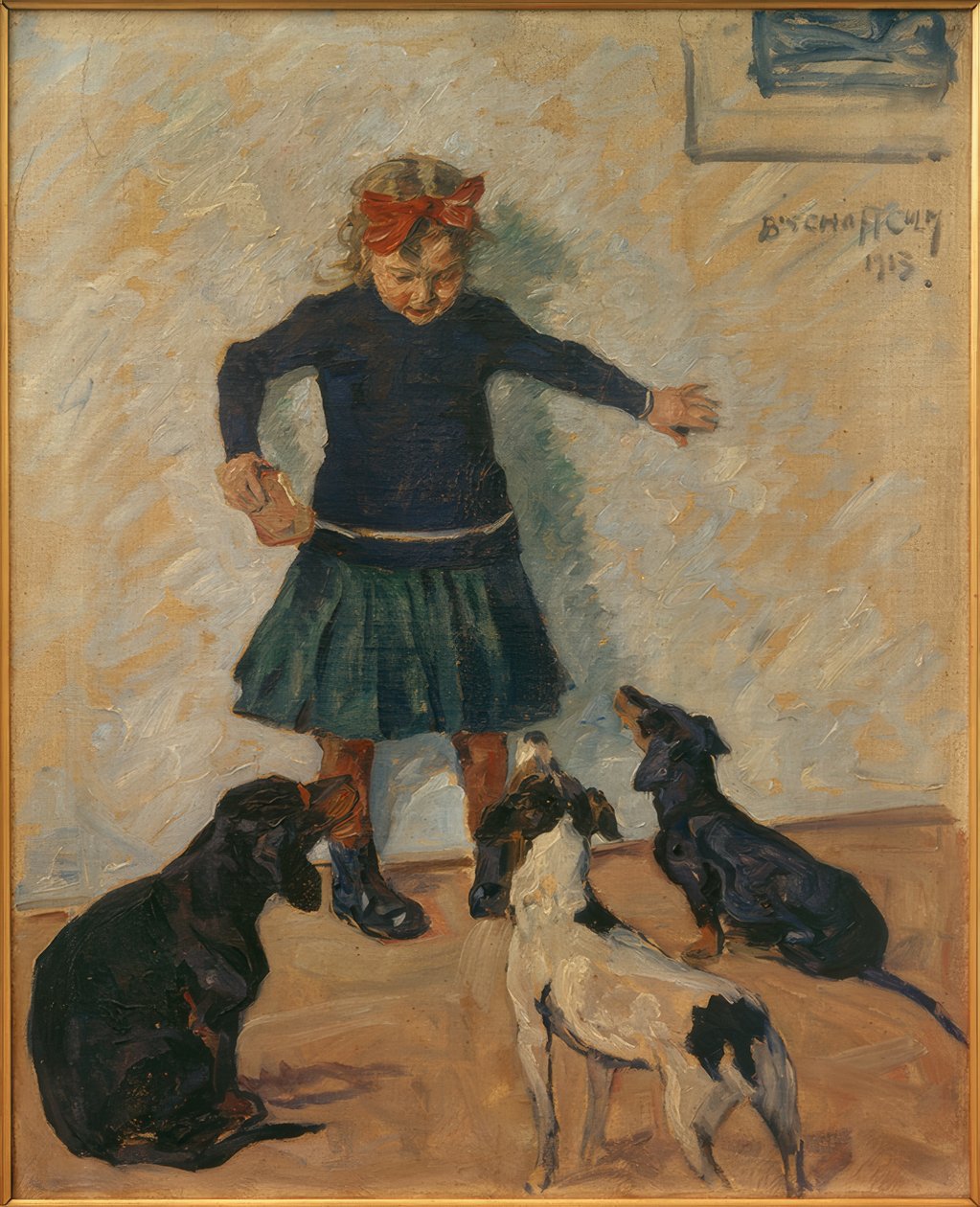 köpekli kız by Ernst Bischoff Culm