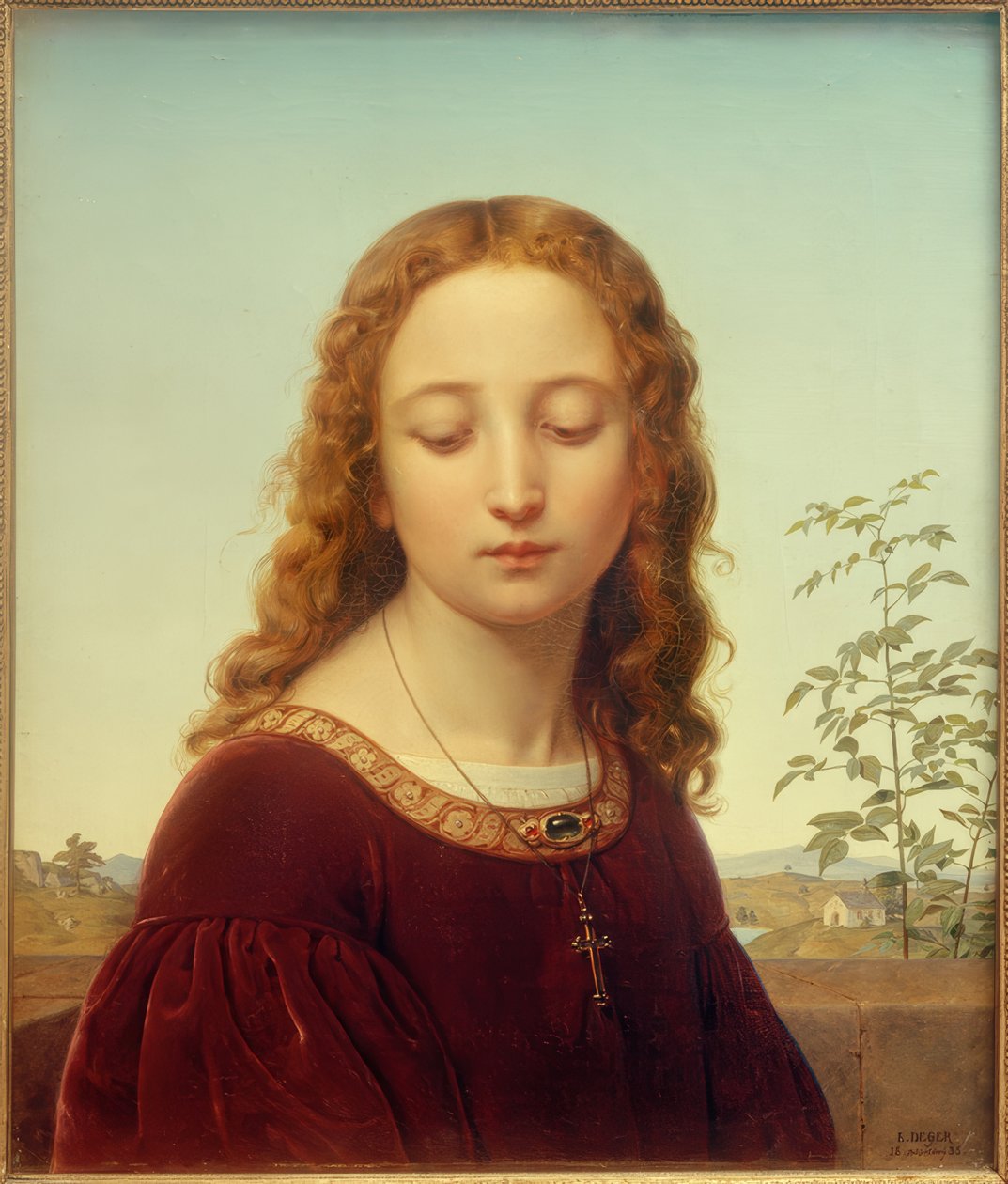E. Değer, genç bir kızın portresi by Ernst Deger