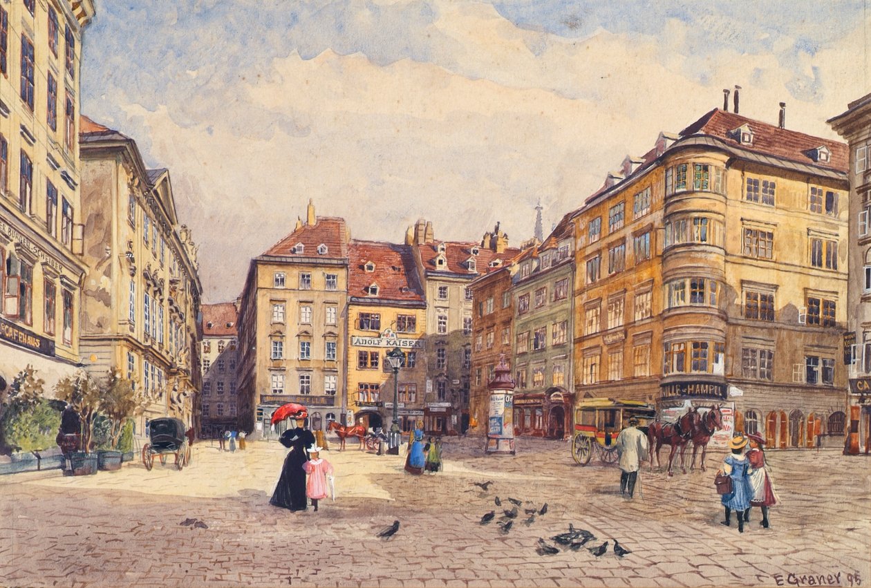 Viyana'daki Judenplatz by Ernst Graner