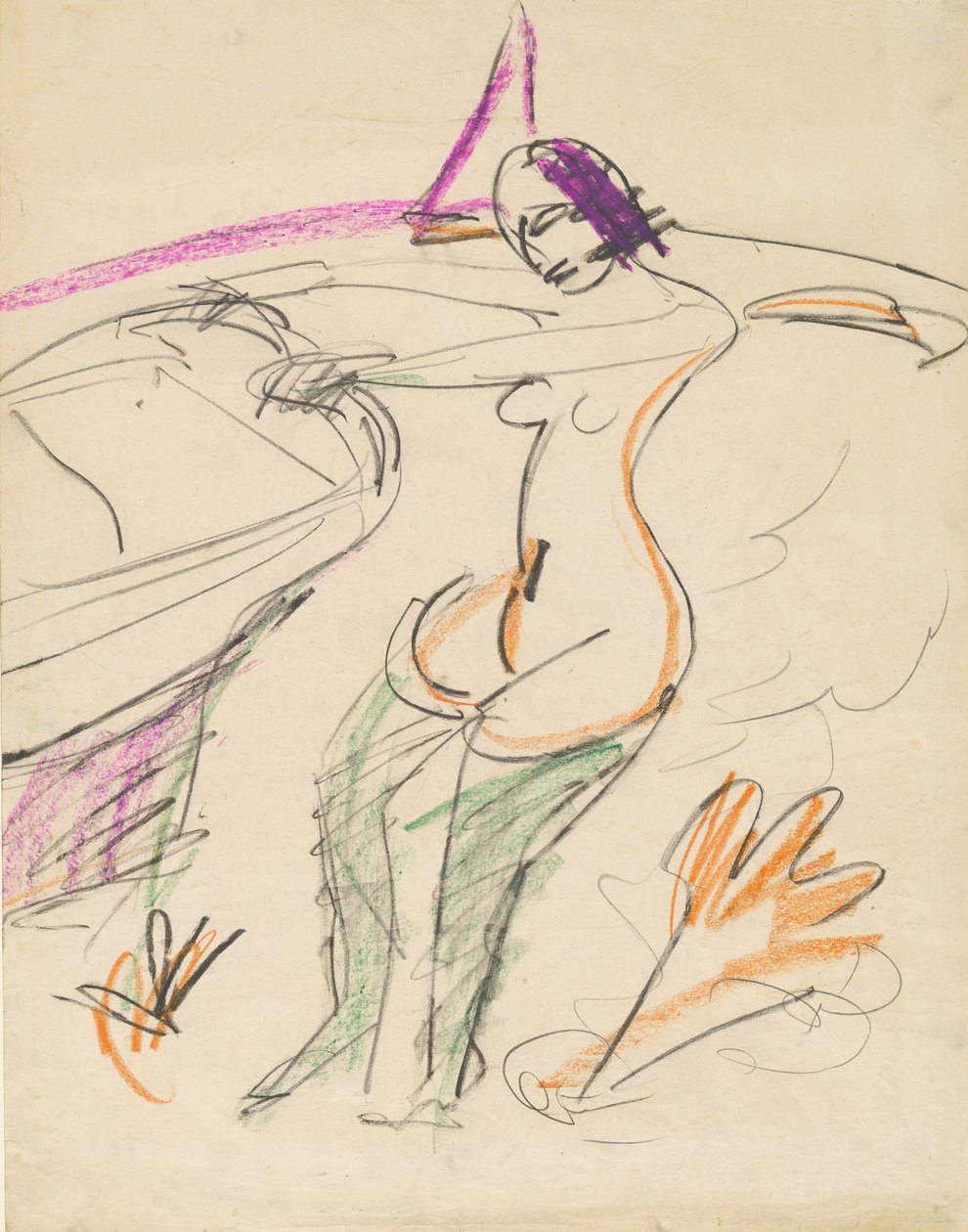 Yüzücü, 19121913. by Ernst Ludwig Kirchner