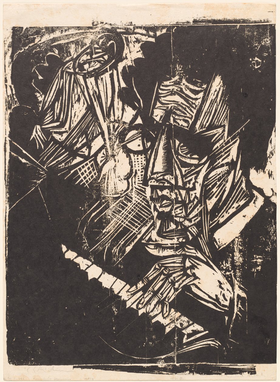 Besteci Klemperer, 1916. by Ernst Ludwig Kirchner
