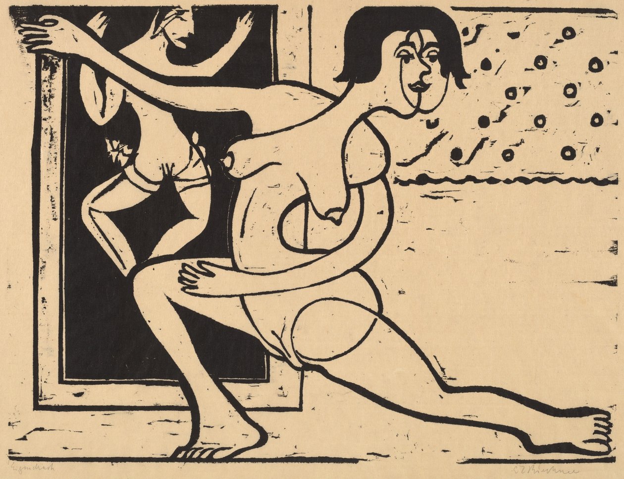 Dansçı Pratiği, 1934. by Ernst Ludwig Kirchner