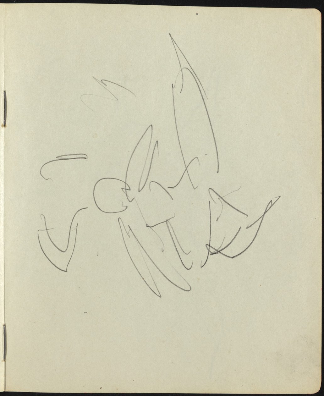 Eskiz Defterinden Dansçılar ve Göstericiler Sayfası, c. 1911. by Ernst Ludwig Kirchner