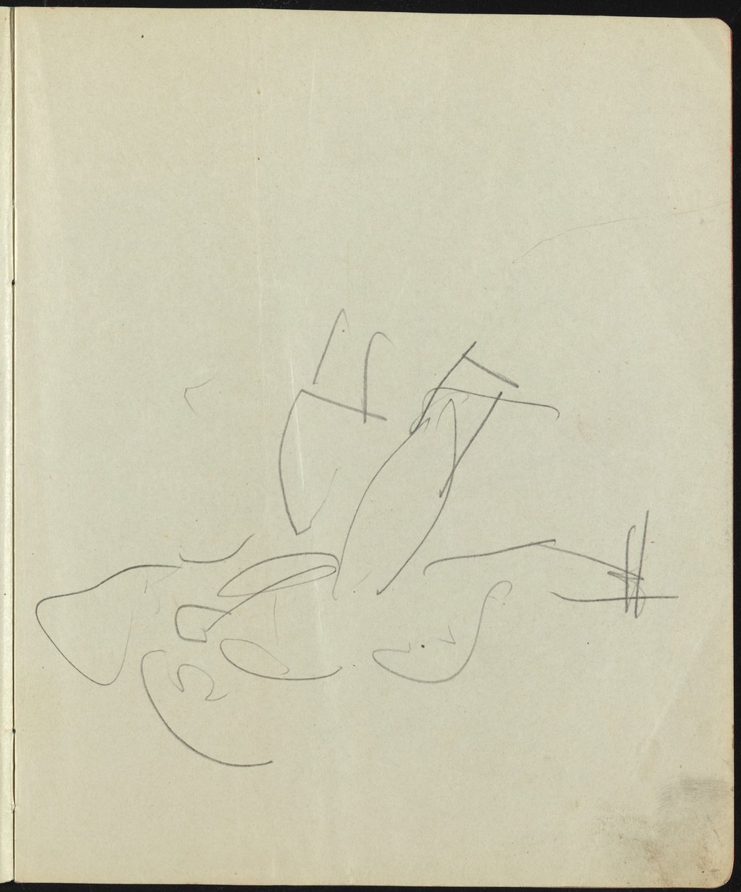 Eskiz Defterinden Dansçılar ve Göstericiler Sayfası, c. 1911. by Ernst Ludwig Kirchner