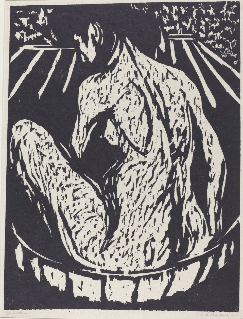 Çıplak Kadın, 1908. by Ernst Ludwig Kirchner
