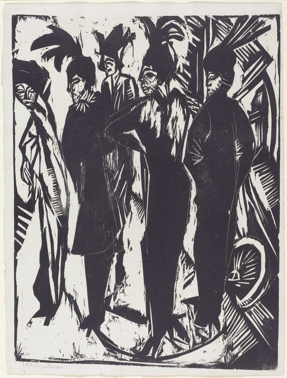 Sokaktaki Beş Kadın, 1914. by Ernst Ludwig Kirchner