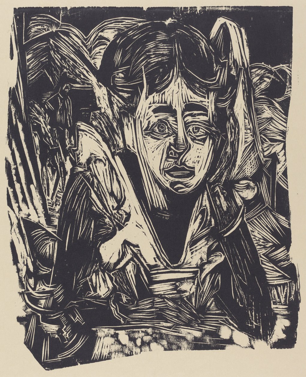 Rüya Gören Kız, 1918. by Ernst Ludwig Kirchner