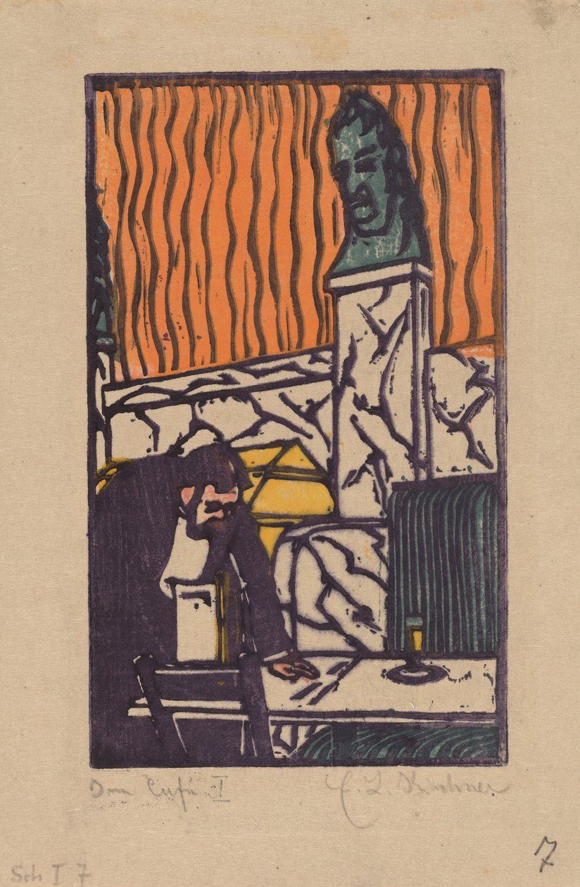 Kafede Baş Garson, 1904. by Ernst Ludwig Kirchner