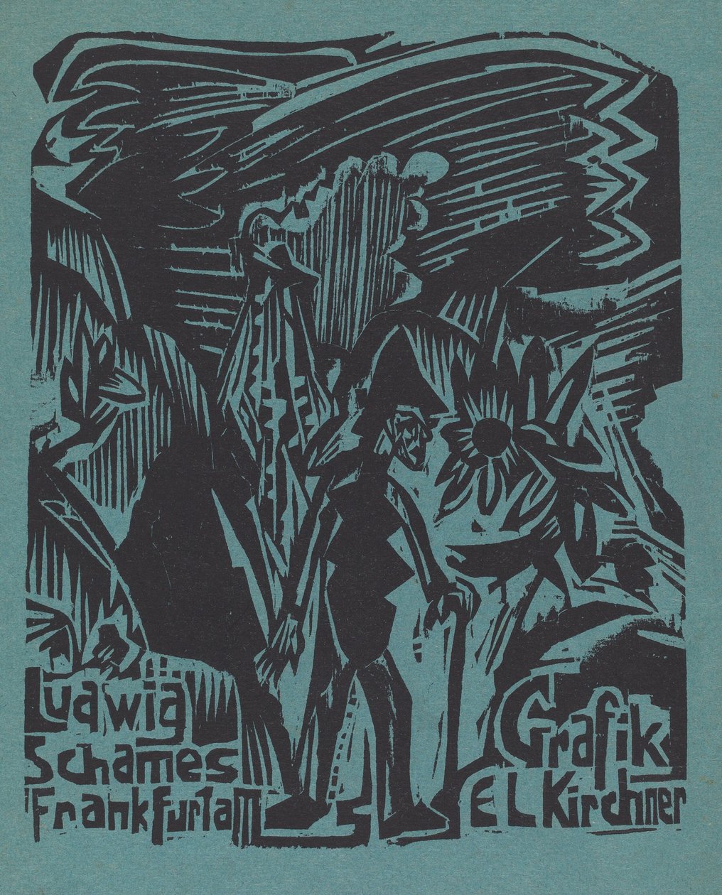 Ludwig Schames Frankfurt ve M Grafik EL Kirchner Ludwig Schames Frankfurt ve M..., 19191920. by Ernst Ludwig Kirchner