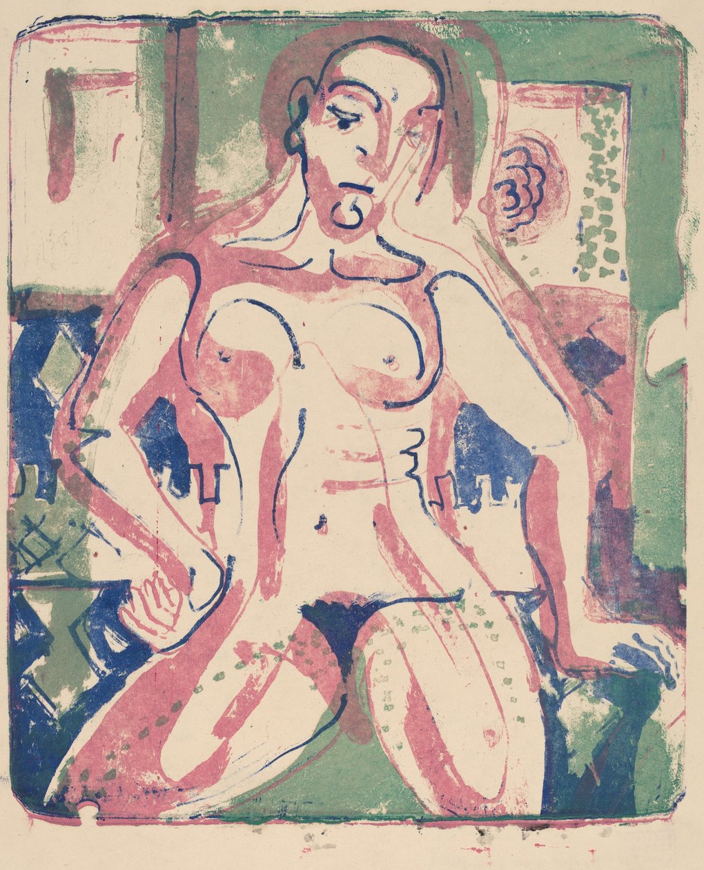 Çıplak Kadın, 1927. by Ernst Ludwig Kirchner