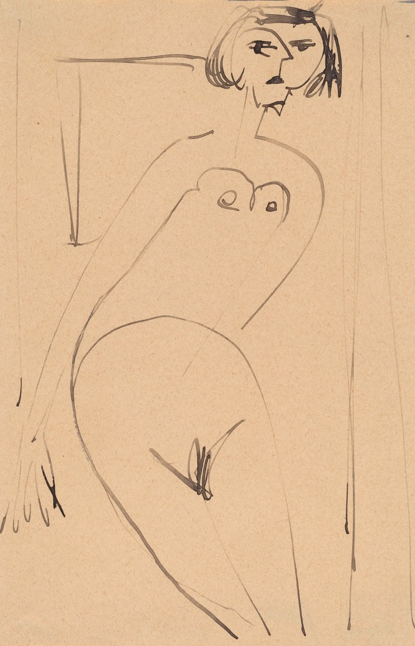 Çıplak, 20. yüzyılın başlarında, by Ernst Ludwig Kirchner