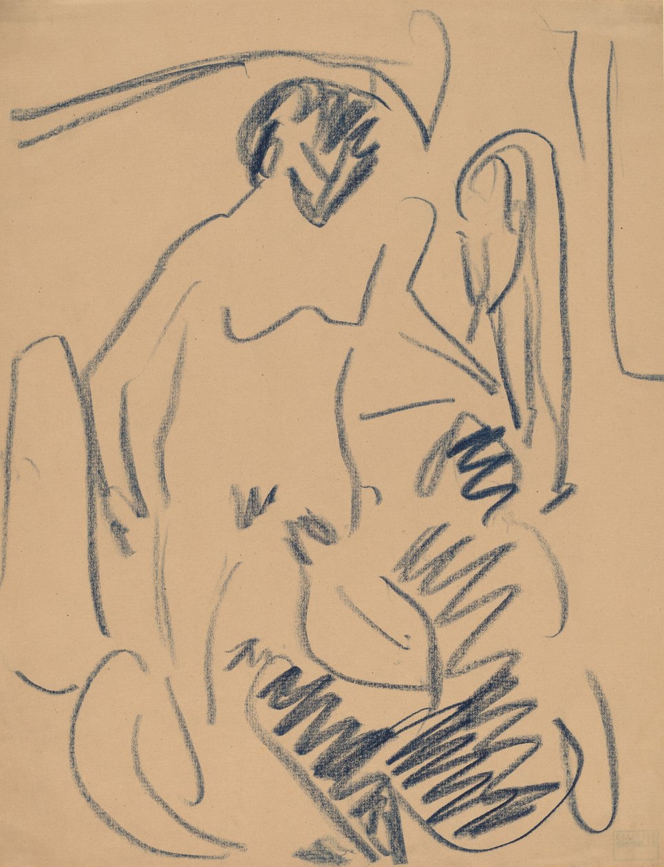 Sahilde Çıplak, 1910. by Ernst Ludwig Kirchner