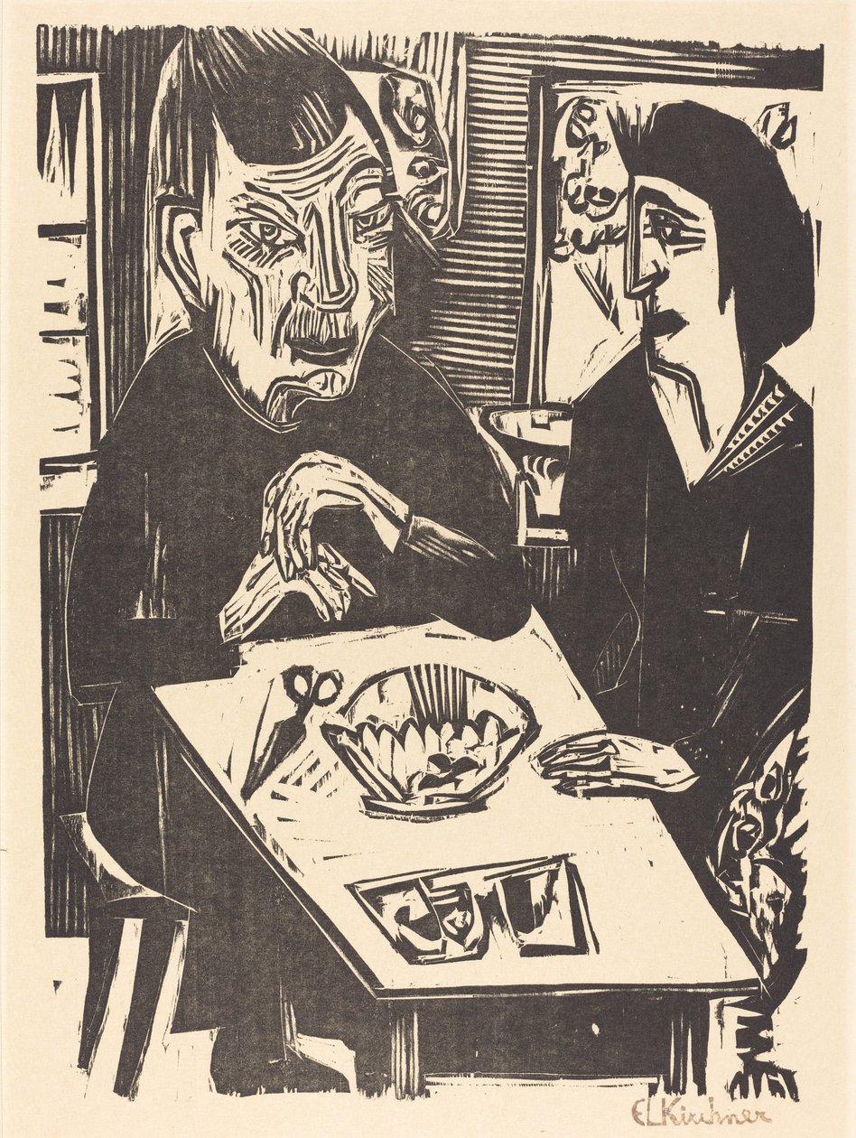 Yaşlı ve Genç Kadın Yaşlı ve Genç Kadın, 1921. by Ernst Ludwig Kirchner