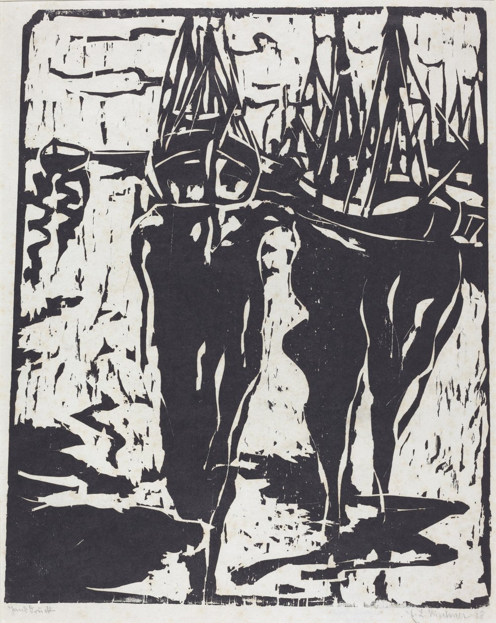 Liman Sahnesi, liman sahnesi, 1908. by Ernst Ludwig Kirchner