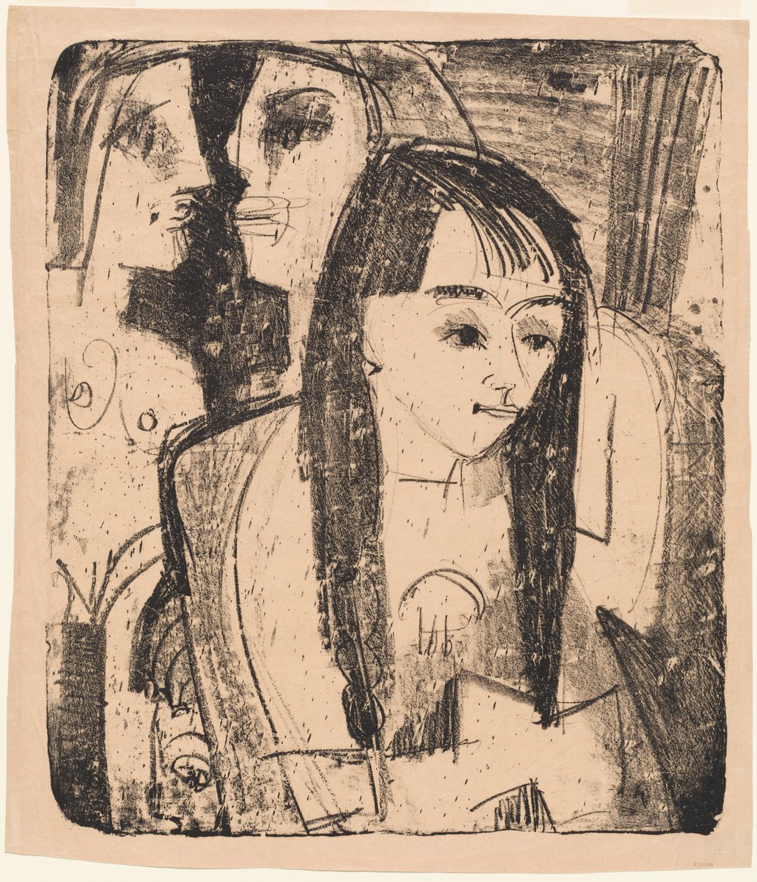Bir Kızın Portresi, 1921. by Ernst Ludwig Kirchner