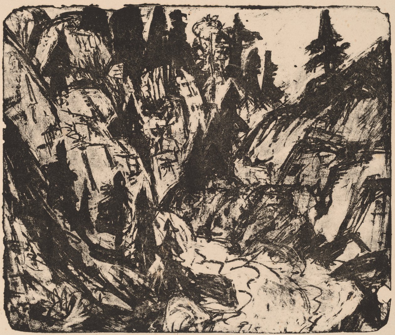 Kayalık Dere, 1919. by Ernst Ludwig Kirchner