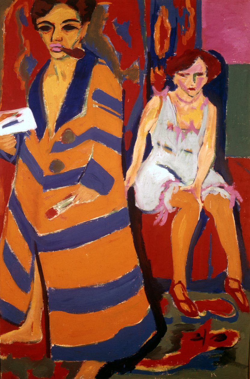 'Bir Modelle Otoportre', 1907 by Ernst Ludwig Kirchner