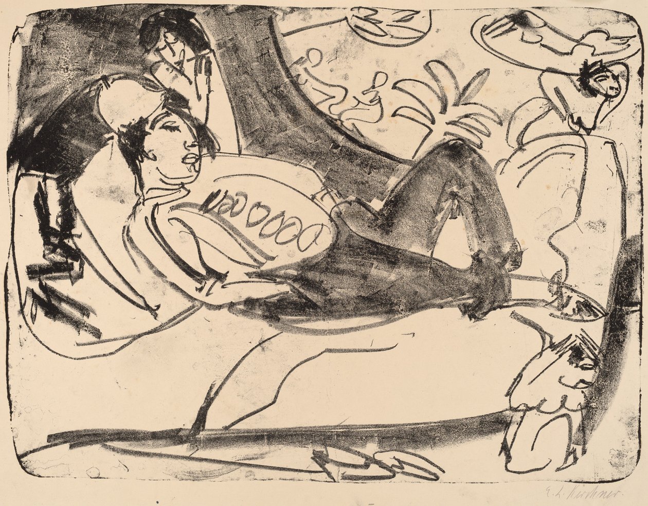 Siesta, 1911-1912. by Ernst Ludwig Kirchner