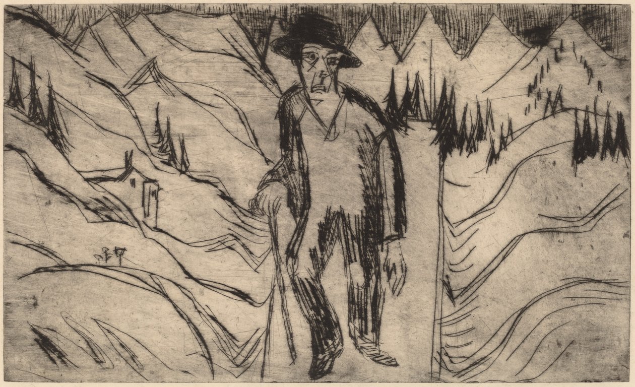 Gezgin, 1922. by Ernst Ludwig Kirchner