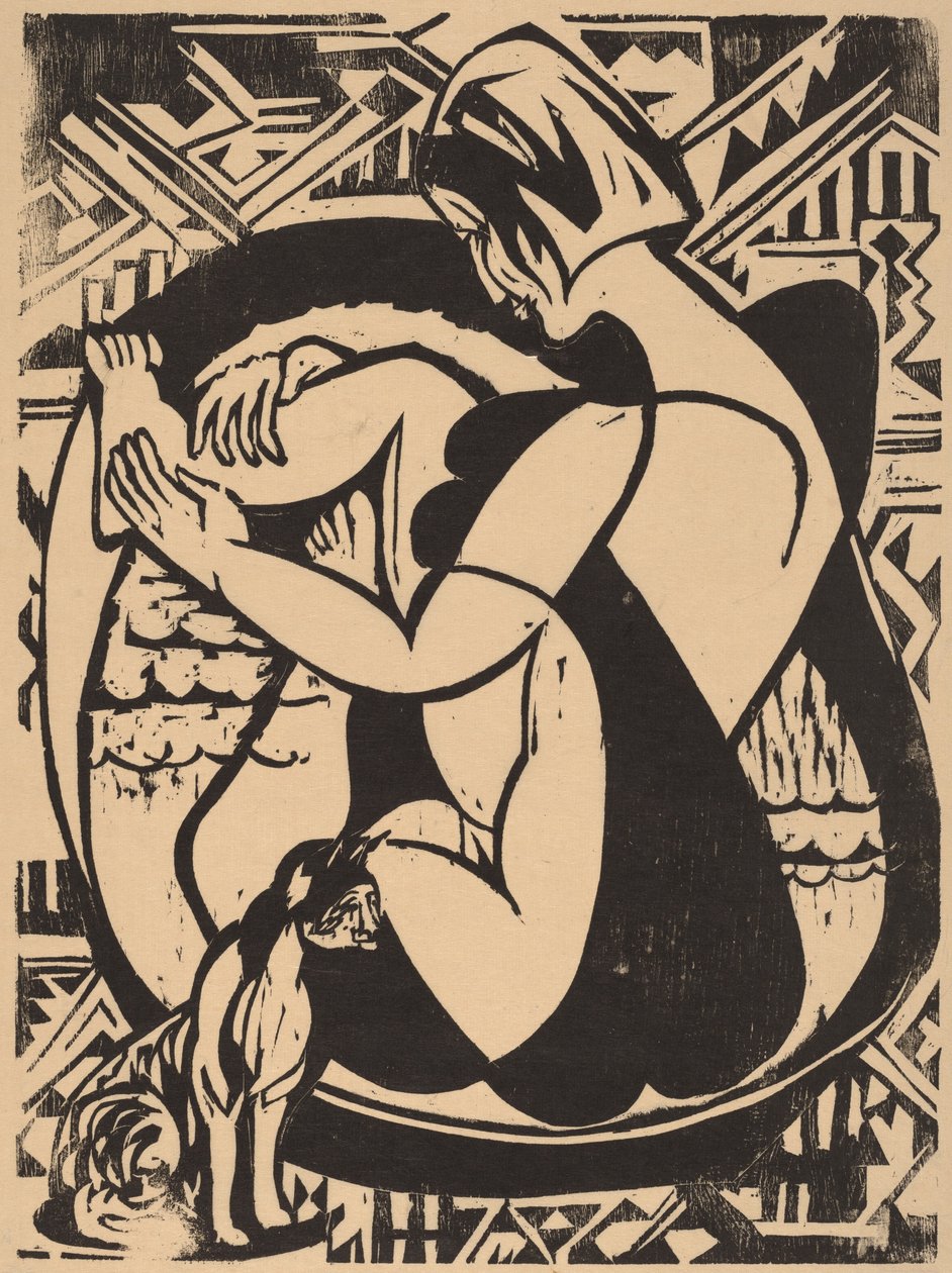 Küvetteki Kadın, 1936. by Ernst Ludwig Kirchner