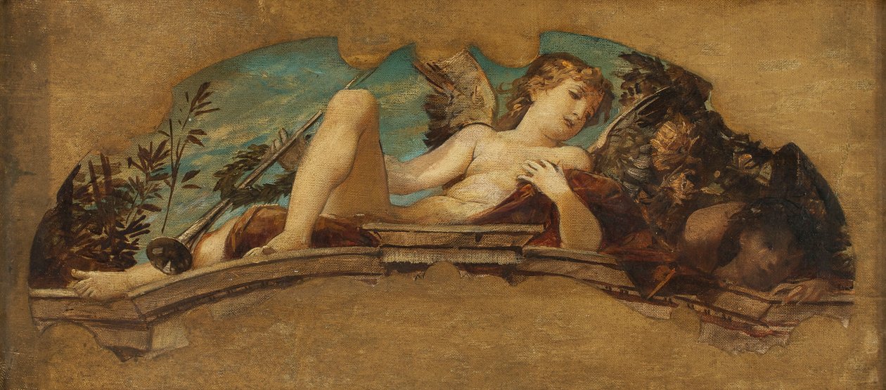 Rijeka Şehir Tiyatrosu için Lunette tasarımı by Ernst Klimt