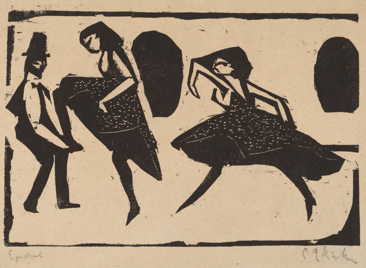 akrobatik dans by Ernst Ludwig Kirchner