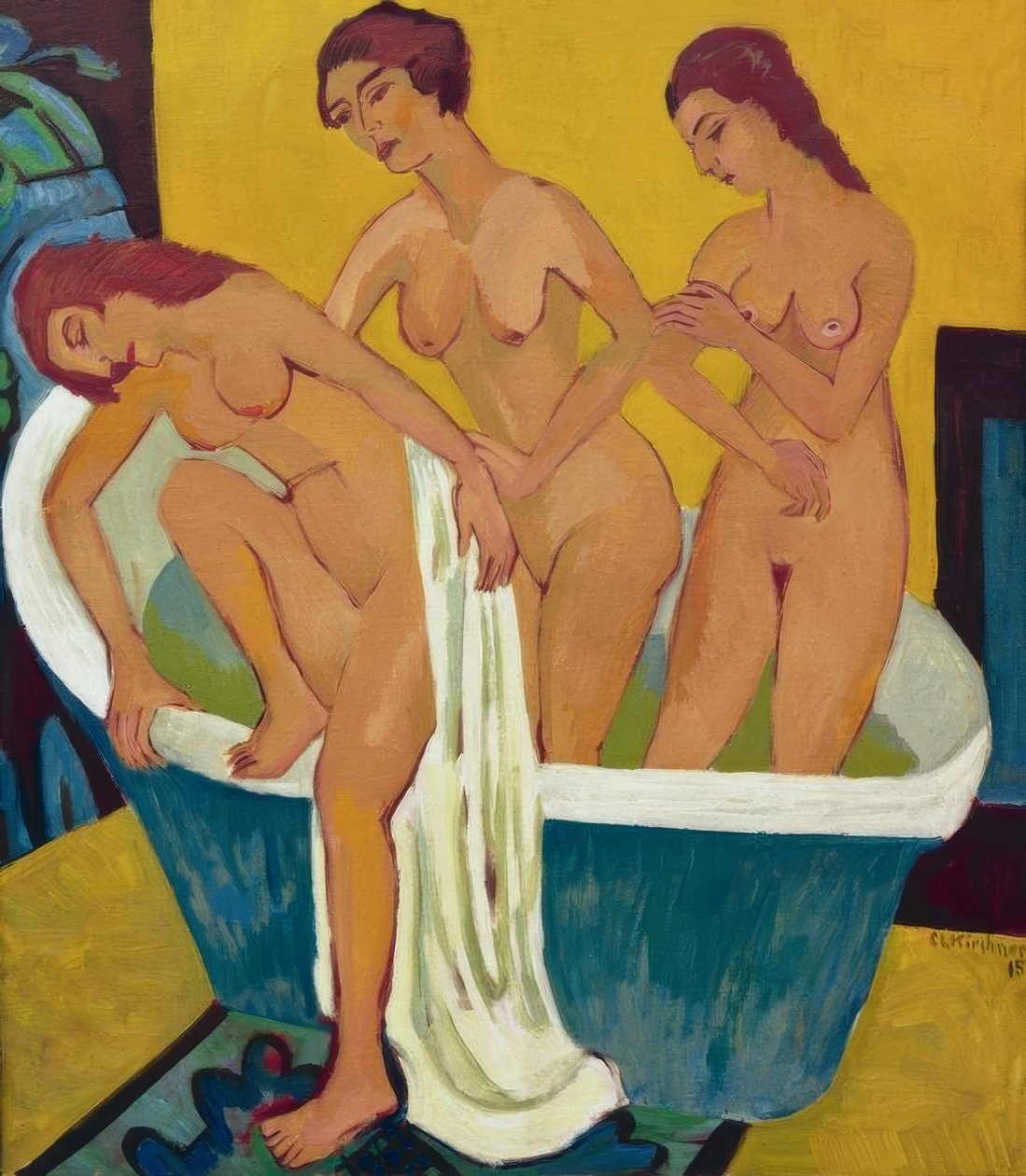 banyo yapan kadınlar by Ernst Ludwig Kirchner