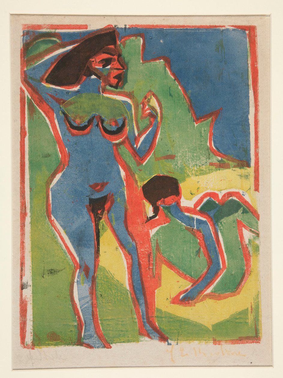 Yıkanan Kadınlar - Moritzburg by Ernst Ludwig Kirchner