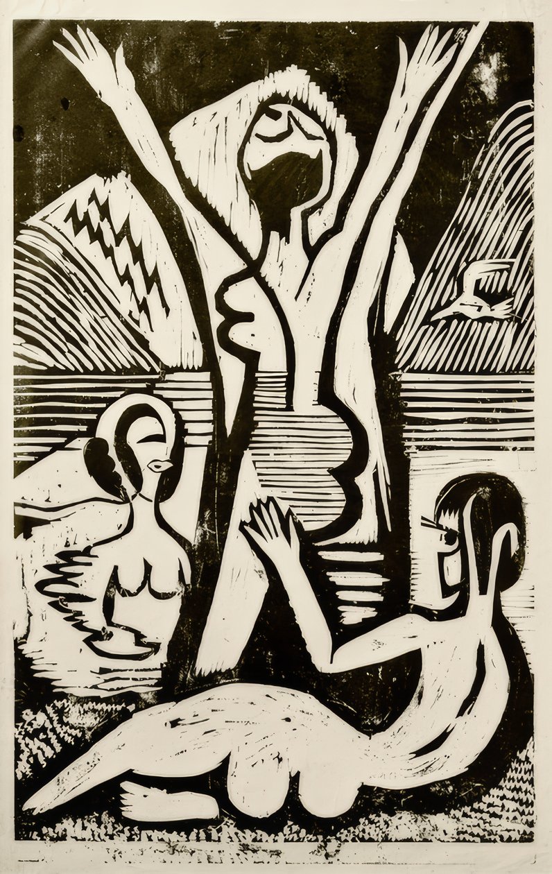 gölde yıkananlar by Ernst Ludwig Kirchner