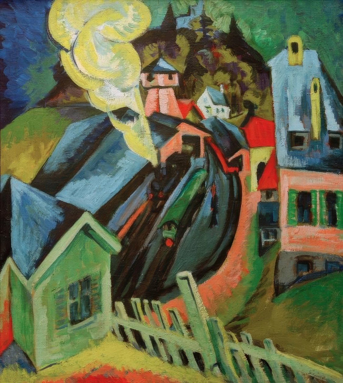 Königstein tren istasyonu by Ernst Ludwig Kirchner