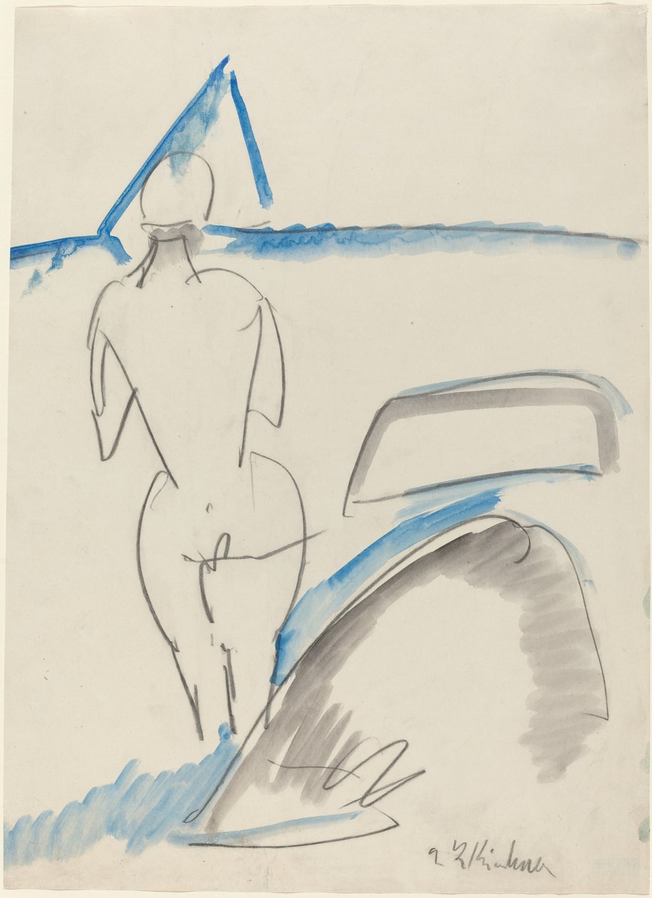 Sahilde Yıkanan by Ernst Ludwig Kirchner
