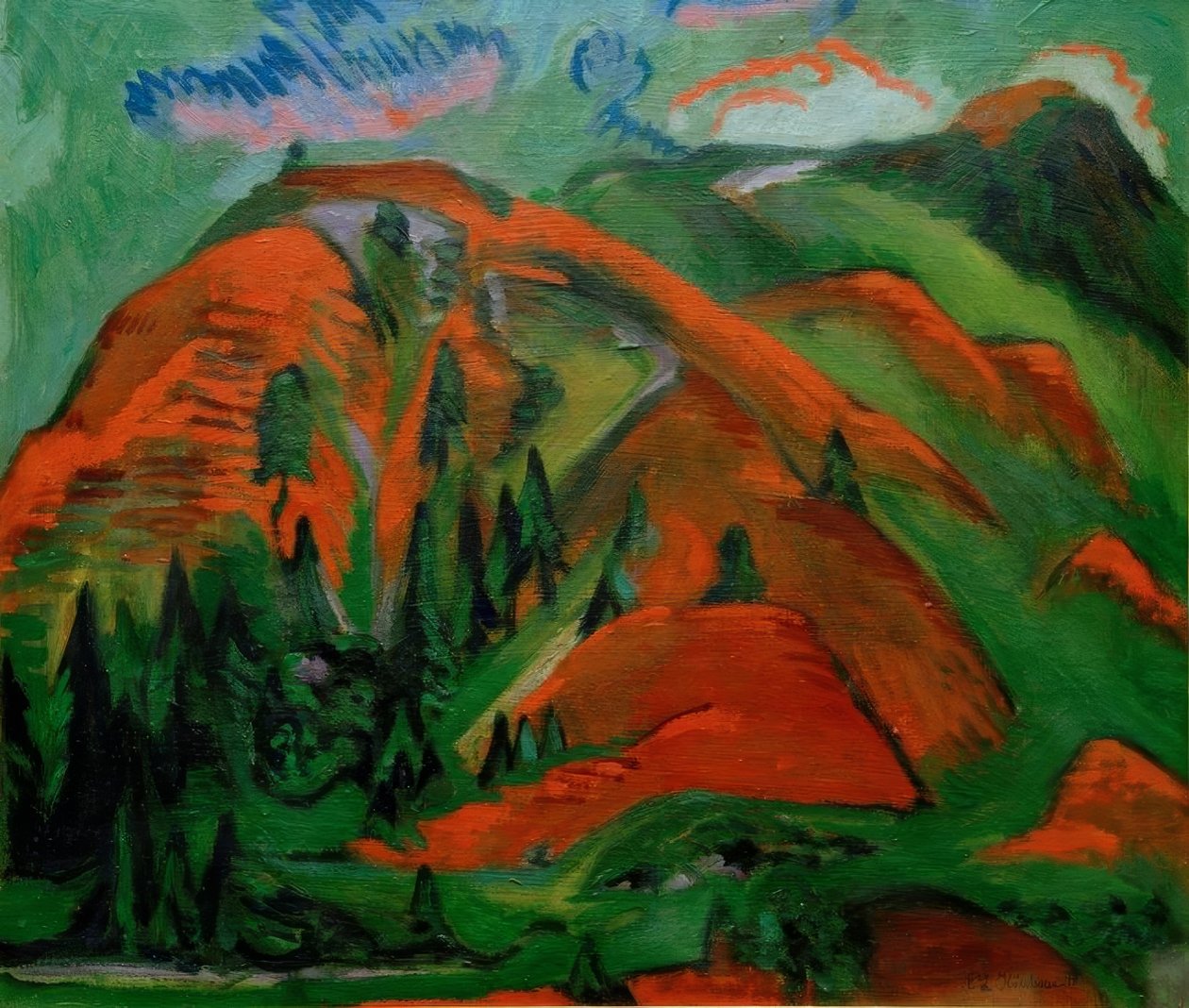 ağaç hattı by Ernst Ludwig Kirchner