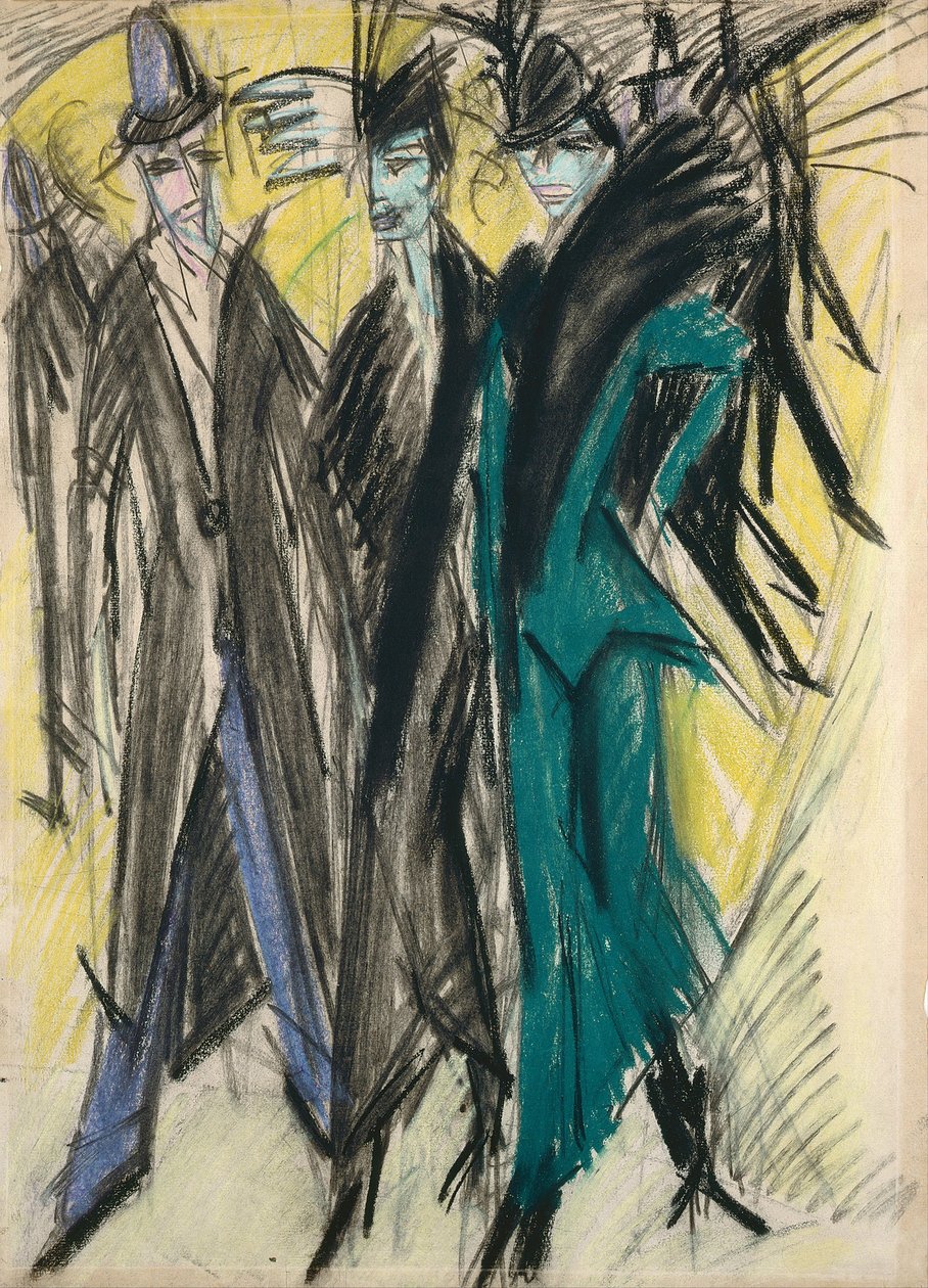 Berlin Sokak Sahnesi by Ernst Ludwig Kirchner