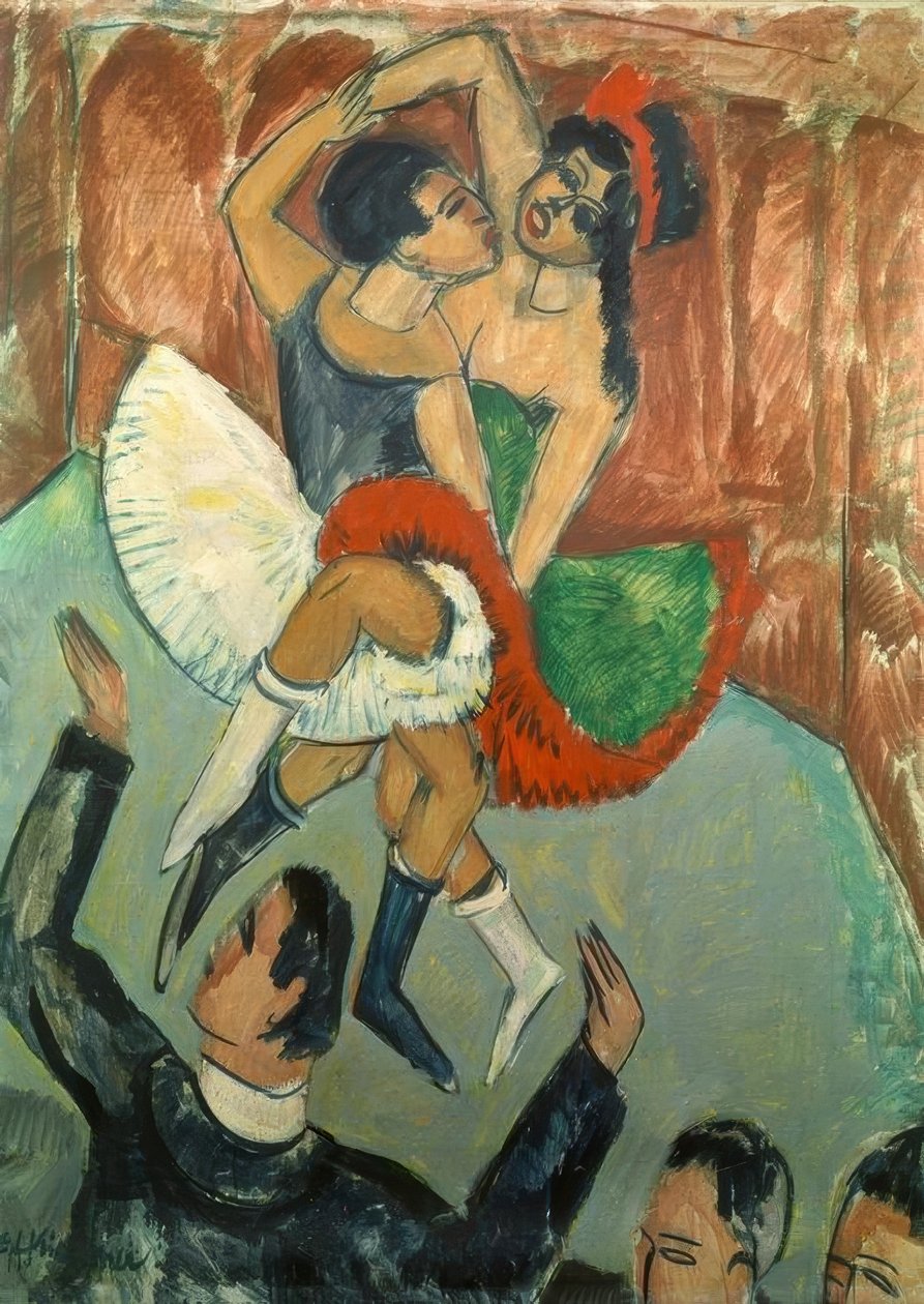 siyah kadınlar, dans by Ernst Ludwig Kirchner