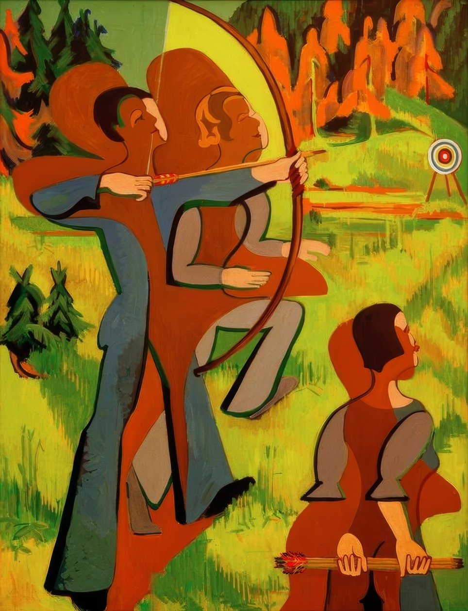 okçular by Ernst Ludwig Kirchner